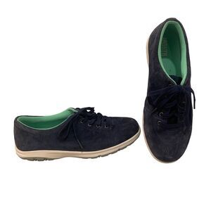 Duluth trading Co | blue suede and gray sneakers